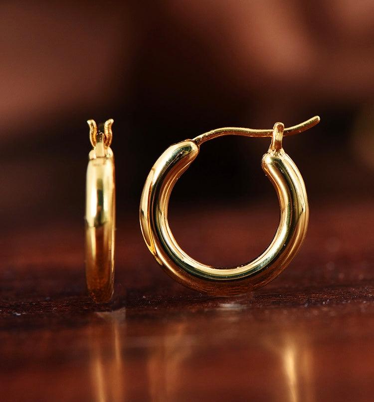 Rolo Round Hoop Earrings