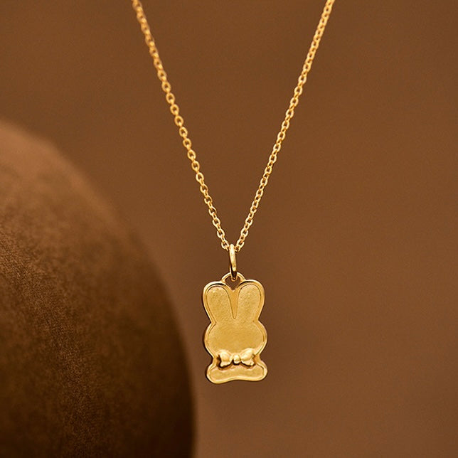 Wafer Bunny Shell Cham Necklace