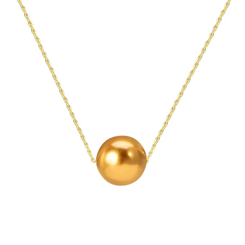 Sprayed Large Pearl Dome Necklace