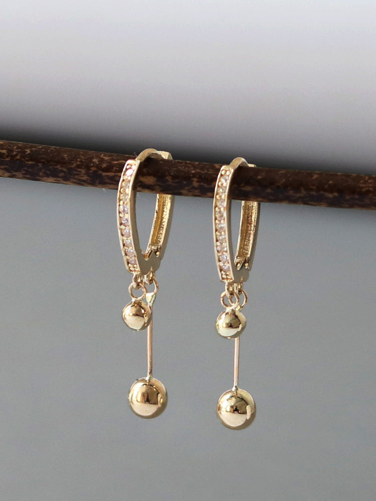 Twin Bell Hoop Earrings