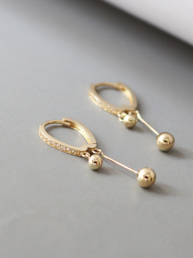 Twin Bell Hoop Earrings