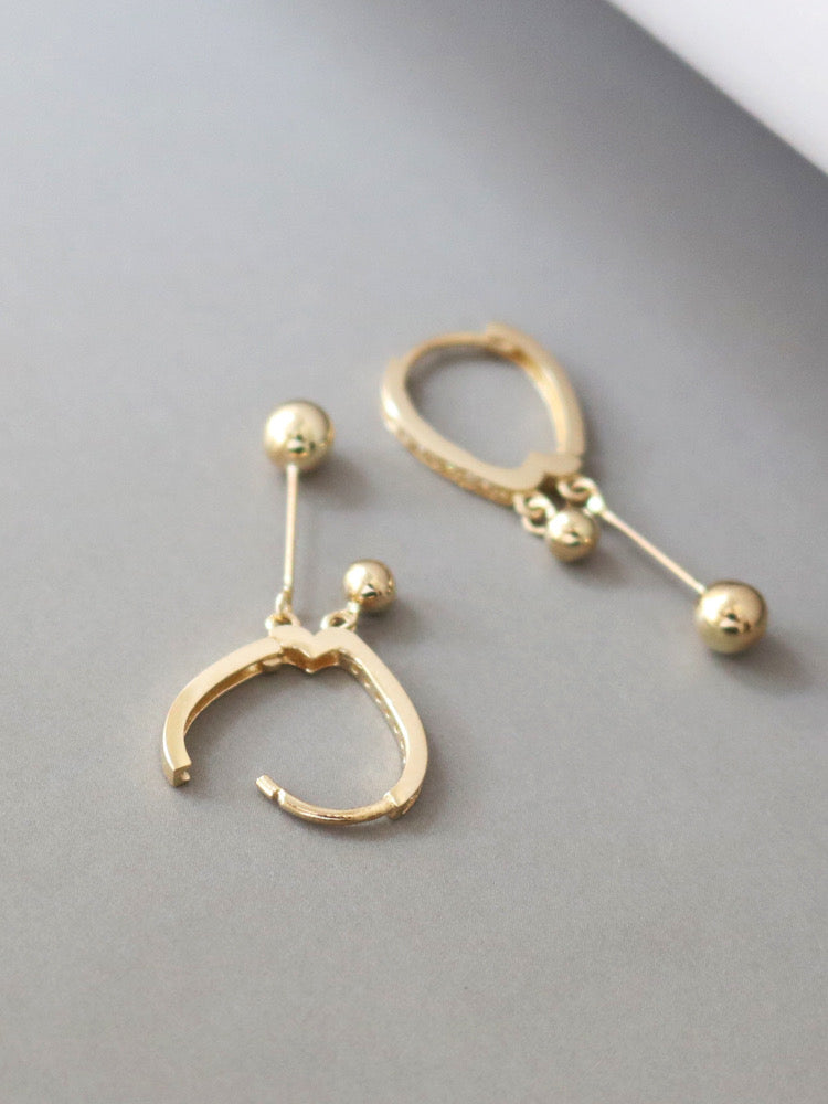 Twin Bell Hoop Earrings