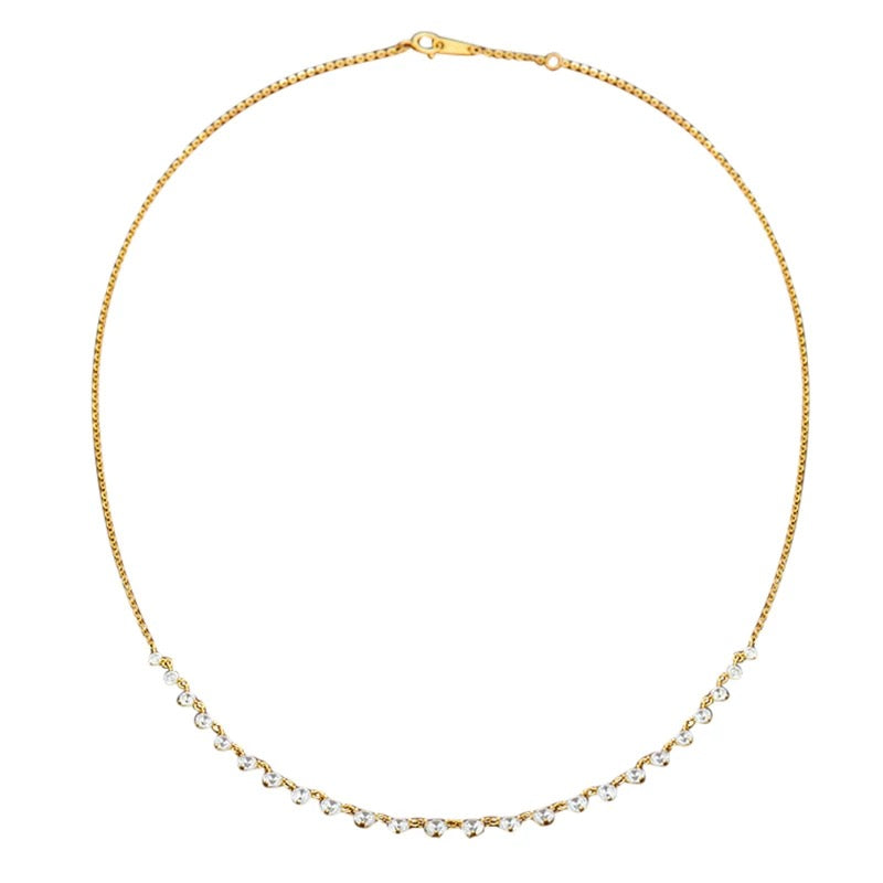 Semi Tennis Moissanite Necklace