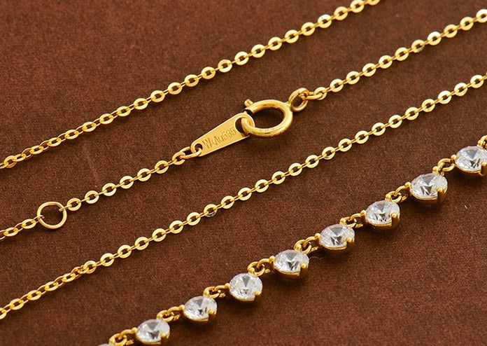 Semi Tennis Moissanite Necklace