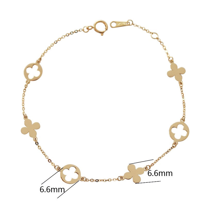 Flower Petal Chain Bracelet