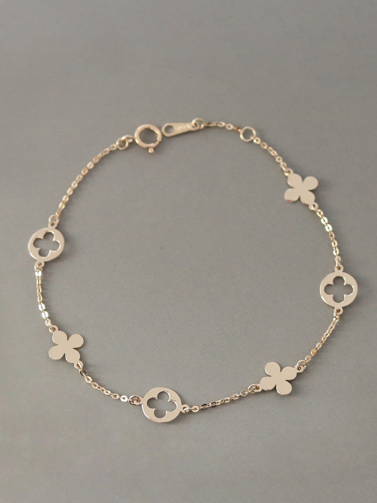 Flower Petal Chain Bracelet