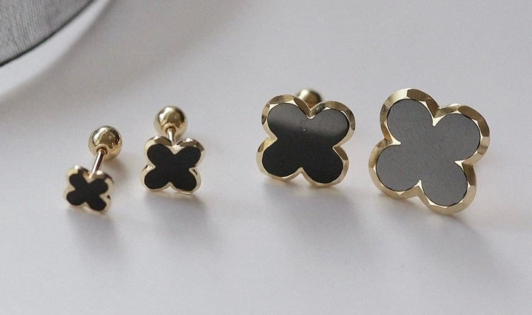 Cut Edge Clover Stud Earrings