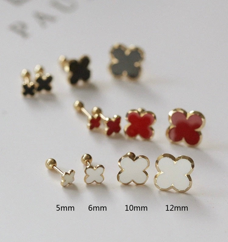 Cut Edge Clover Stud Earrings