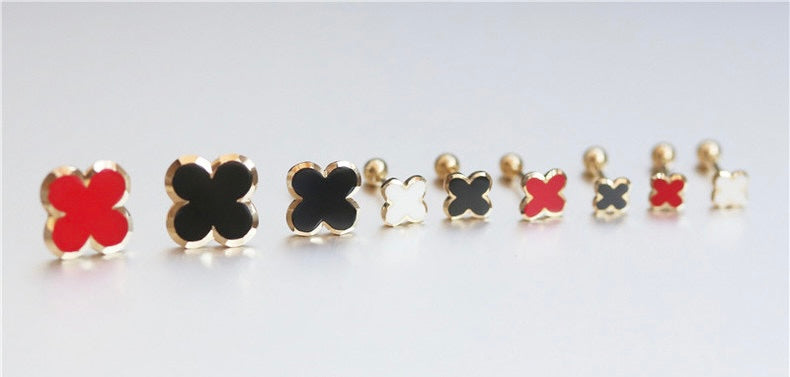 Cut Edge Clover Stud Earrings