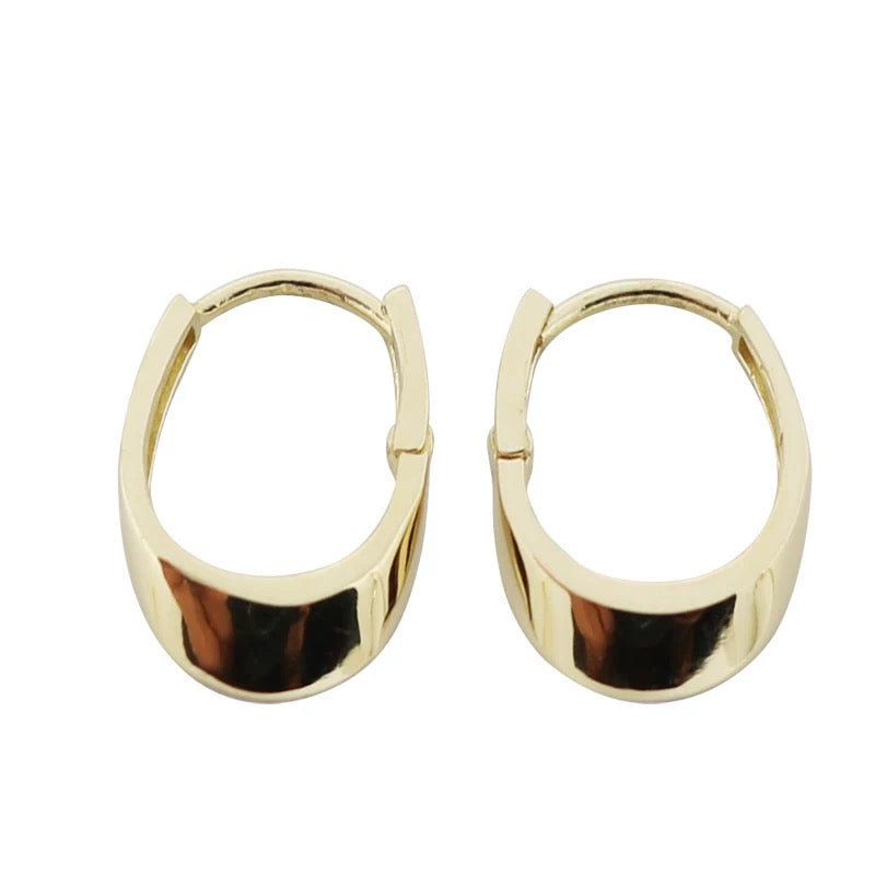 Slanted Horseshoe Hoop Earrings