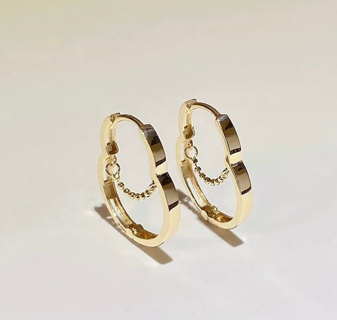 Bottle Chain Hoop Earrings