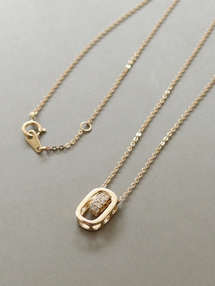 United Jewel Oval Charm Necklace