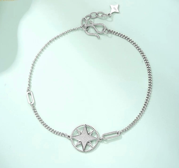 Dimpled Star Charm Bracelet