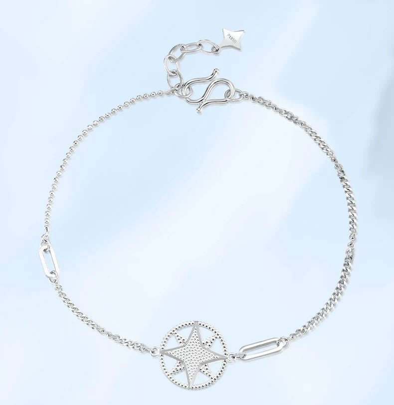 Dimpled Star Charm Bracelet