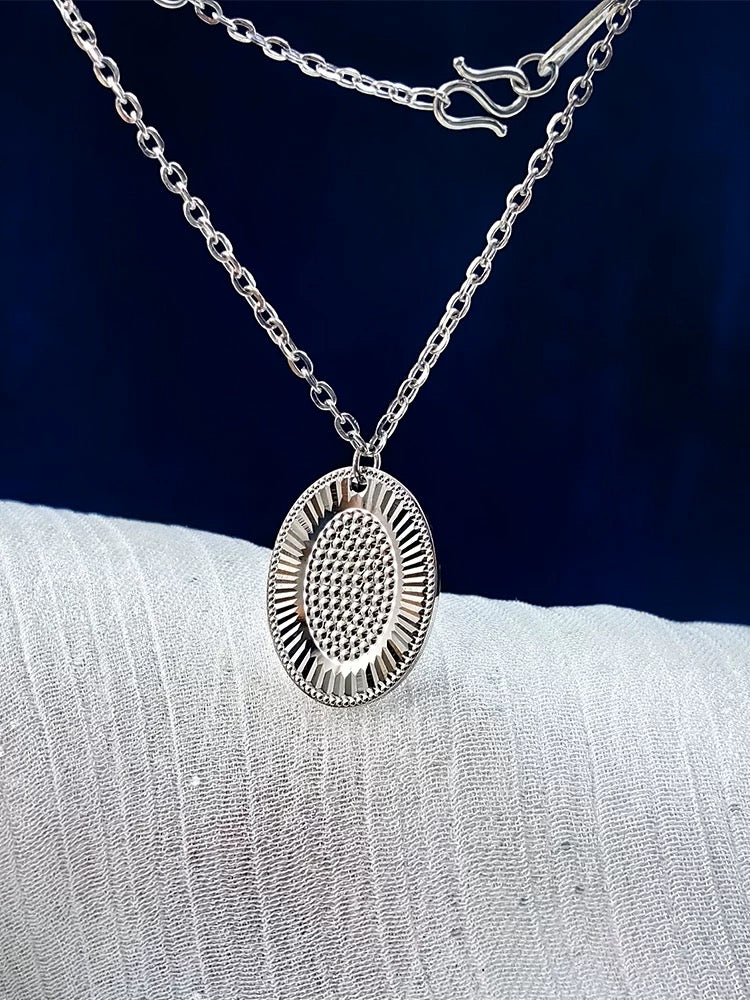 Foiled Dual Oval Dish Charm Necklace