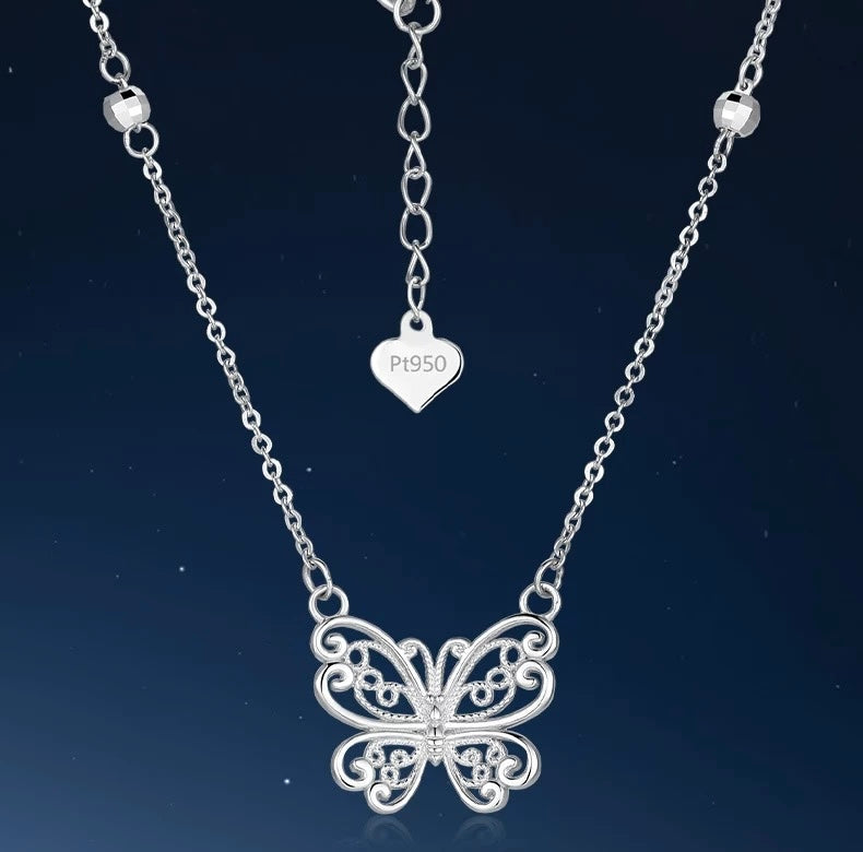 Floral Butterfly Necklace