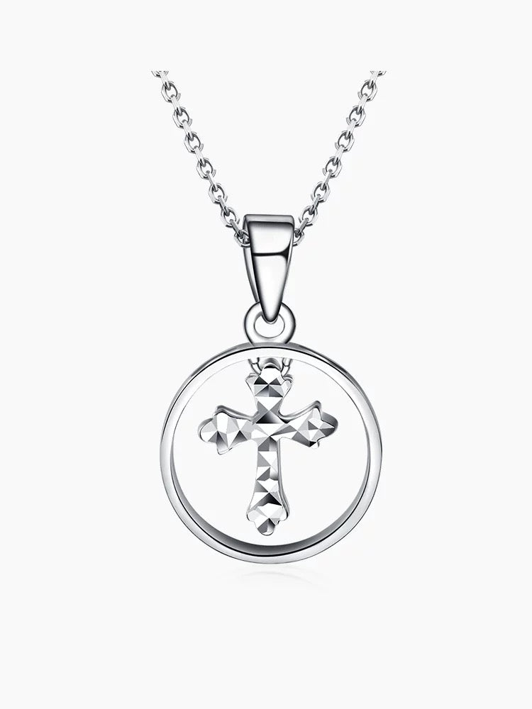 Dual Cross Hoop Charm Pendant