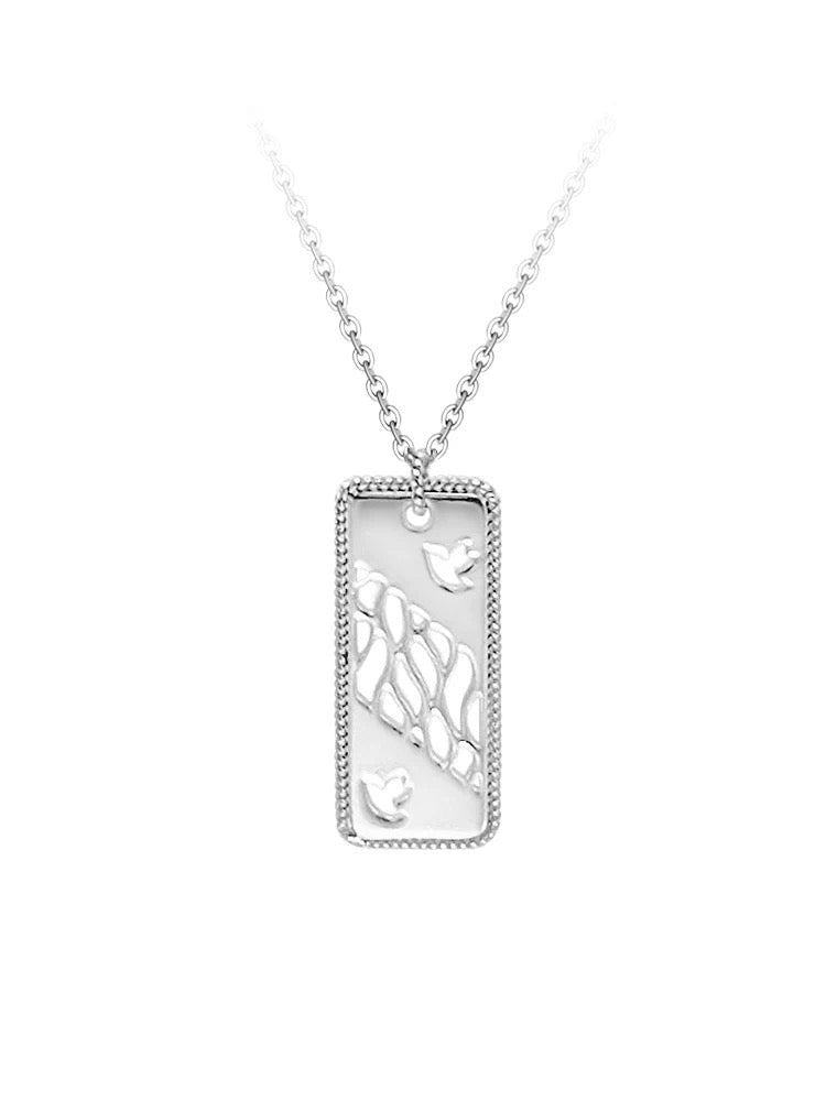 Labyrinthine Tray Charm Necklace