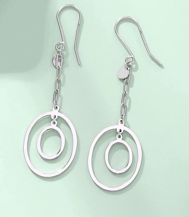 Sion Oval Ear Hook Earrings