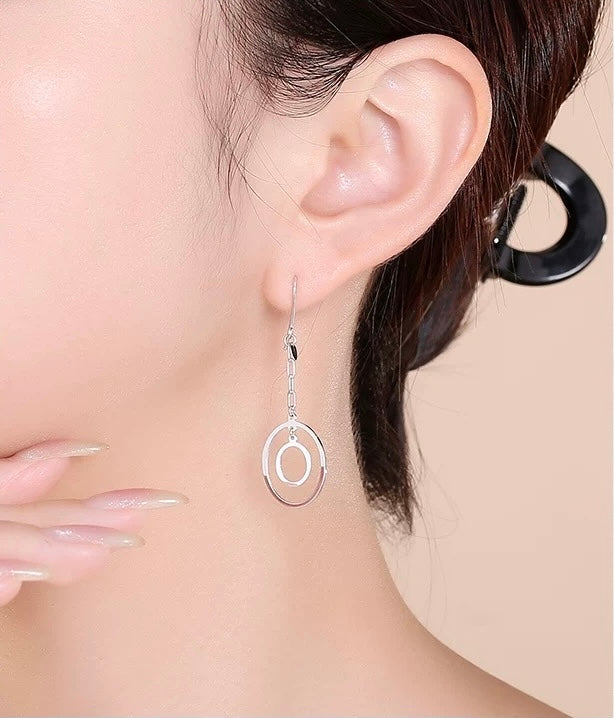 Sion Oval Ear Hook Earrings