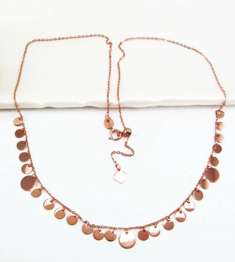 Tassel Discs Chain Necklace