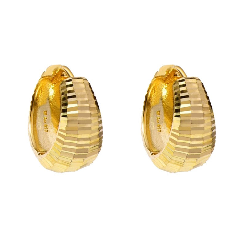 Striped Scoop Hoop Earrings