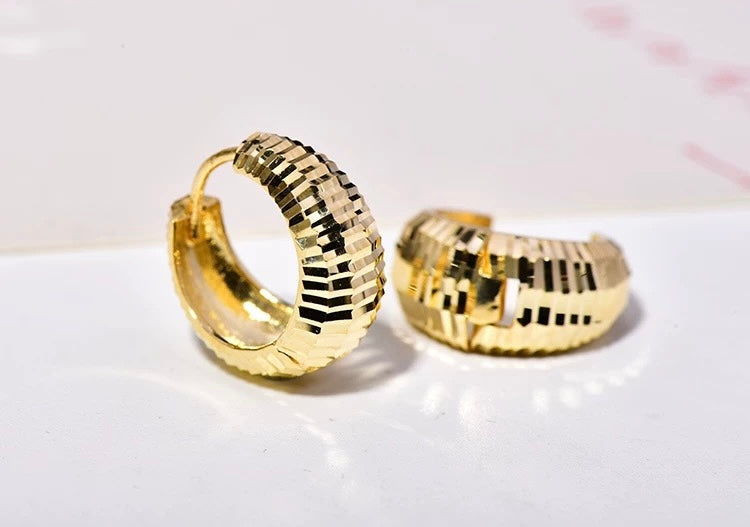 Striped Scoop Hoop Earrings