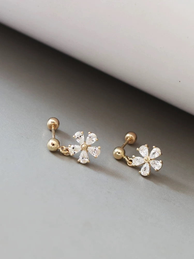 Daisy Drop Stud Earrings