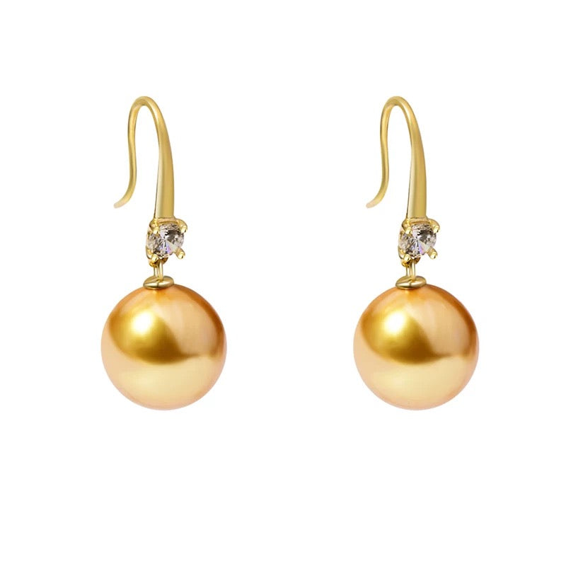 Sprayed Pearl Ear Hook Earrings