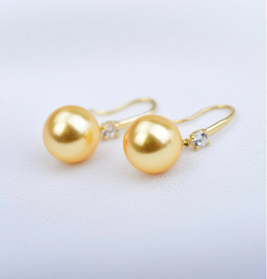 Sprayed Pearl Ear Hook Earrings