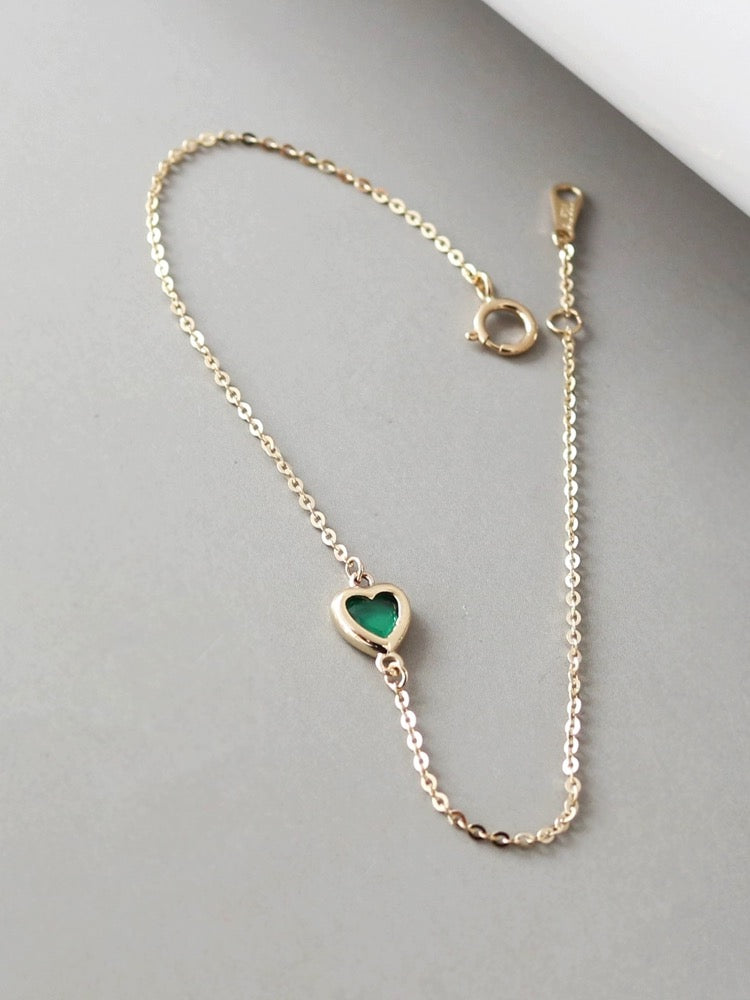 Petite Jelly Heart Bracelet