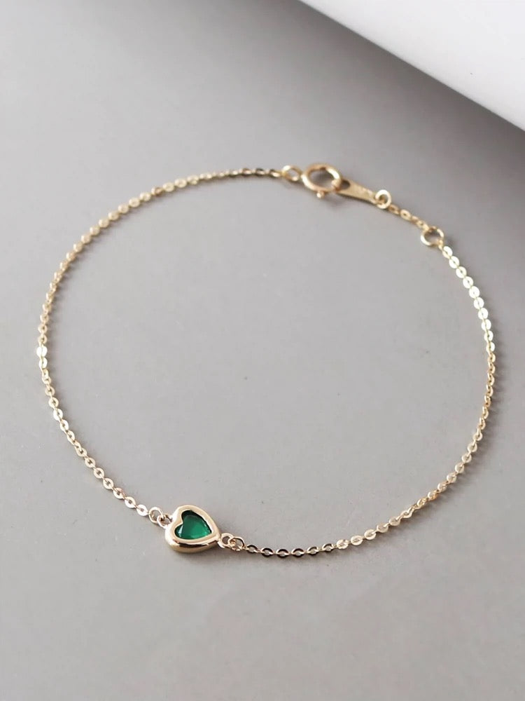 Petite Jelly Heart Bracelet