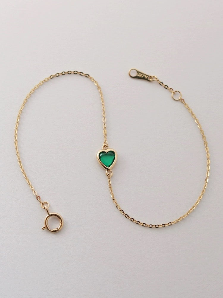 Petite Jelly Heart Bracelet