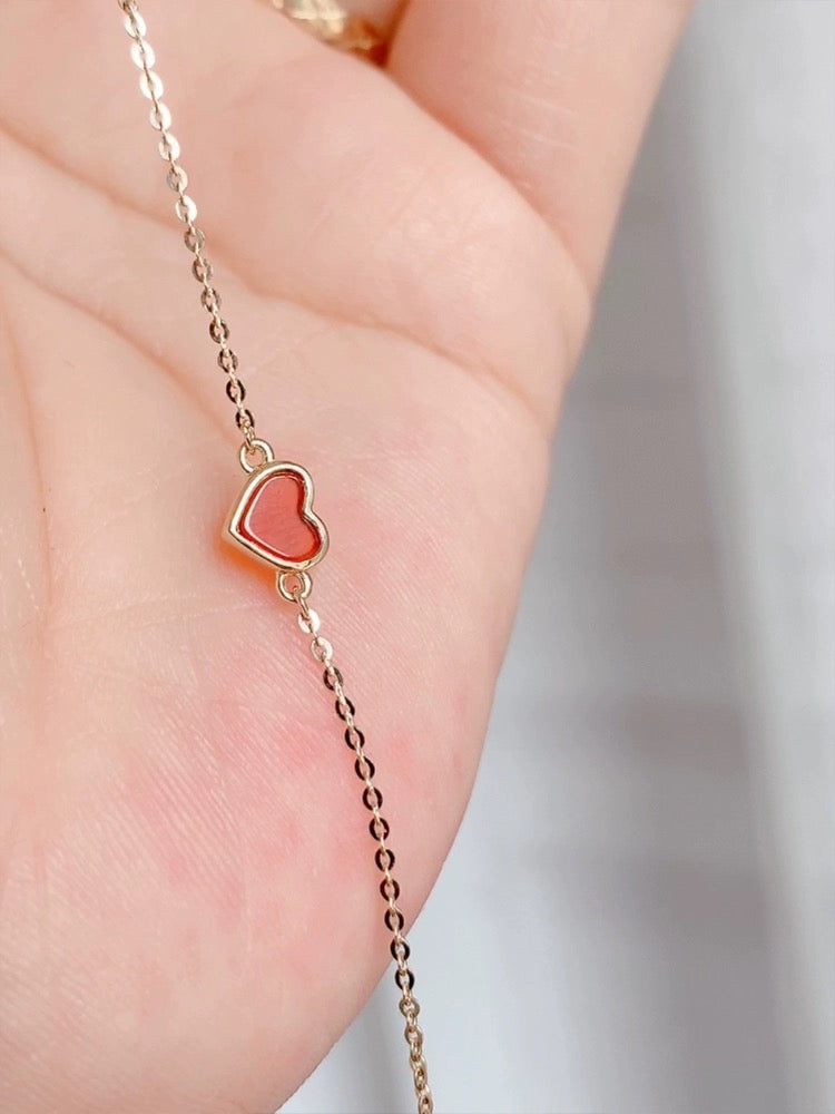 Petite Jelly Heart Bracelet