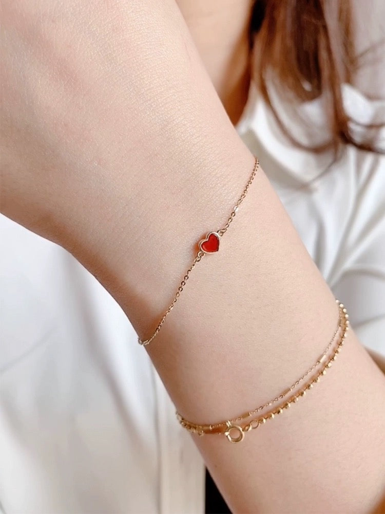 Petite Jelly Heart Bracelet