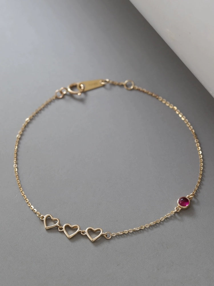 Petite Jelly Eye & Hearts Bracelet