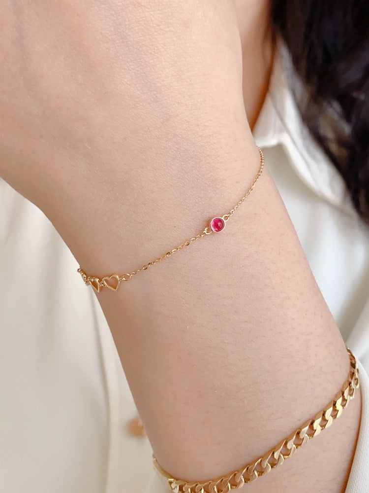 Petite Jelly Eye & Hearts Bracelet