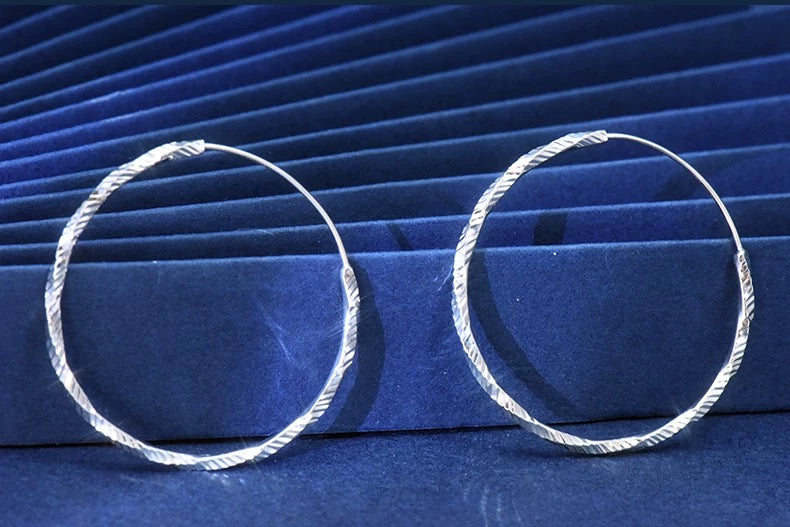 Large Twisted Hoop Earrings