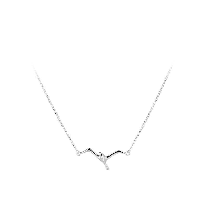 Flying Seagull Charm Necklace