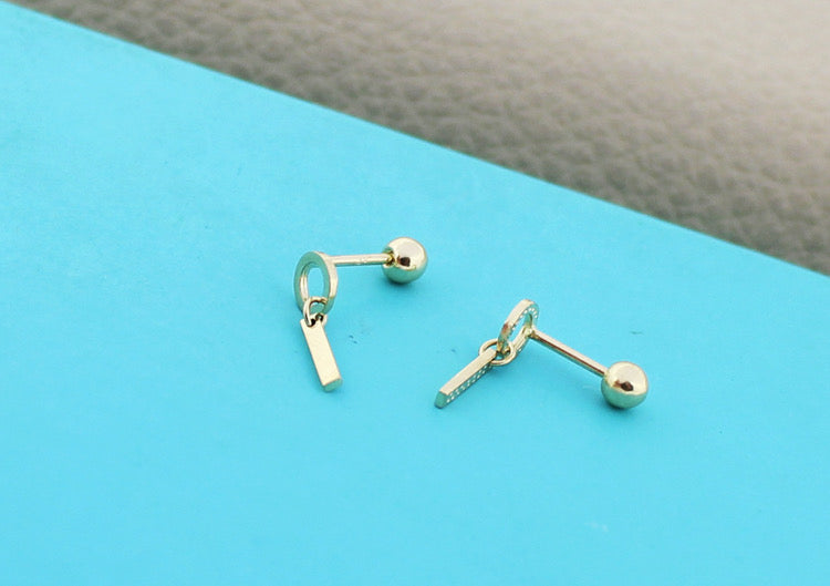 Ring Tag Stud Earrings