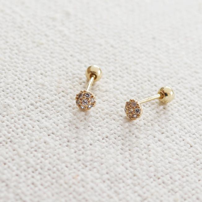 Tiny Cluster Round Stud Earrings