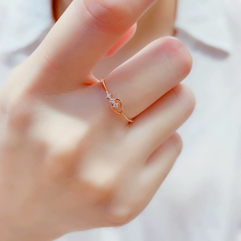 Twinkle Heart Stackable Ring