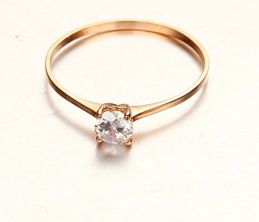 Square Cut Zirconia Diamond Stackable Ring