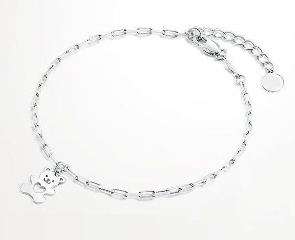 Love Bear Paperclip Chain Bracelet