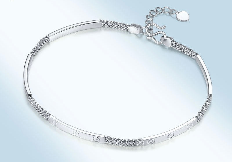 Love Screw Panel Bangle & Chain Bracelet