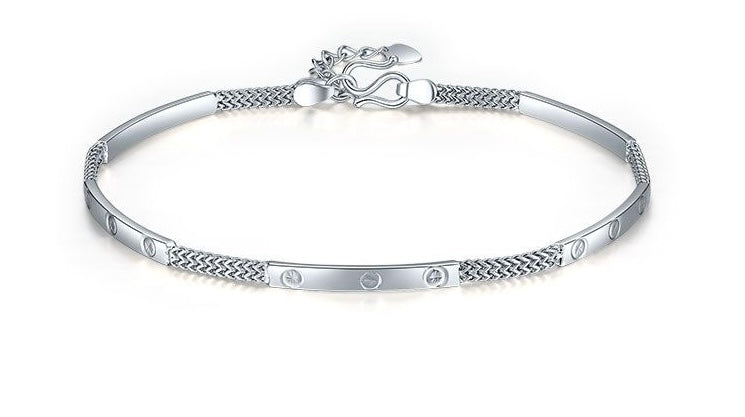 Love Screw Panel Bangle & Chain Bracelet