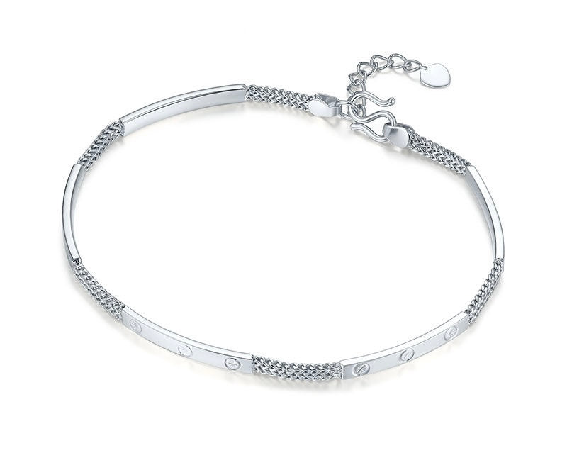 Love Screw Panel Bangle & Chain Bracelet