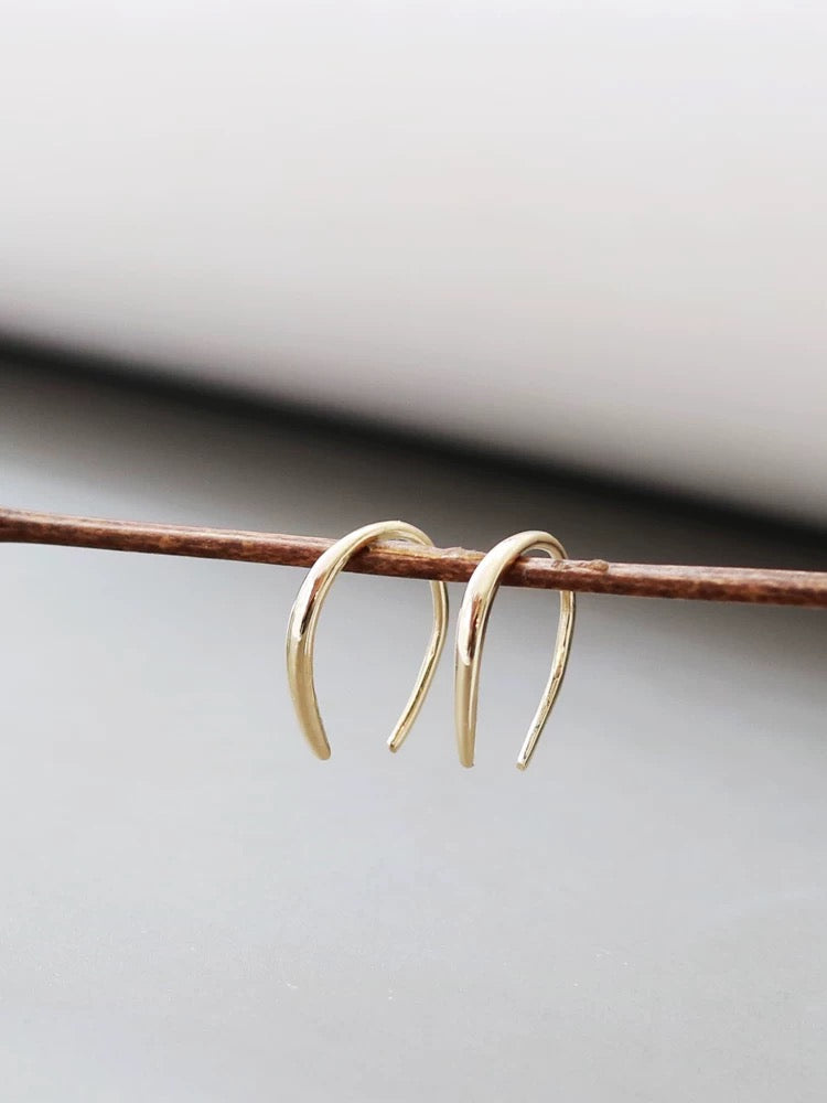 Open Curve Ear Hook Earrings