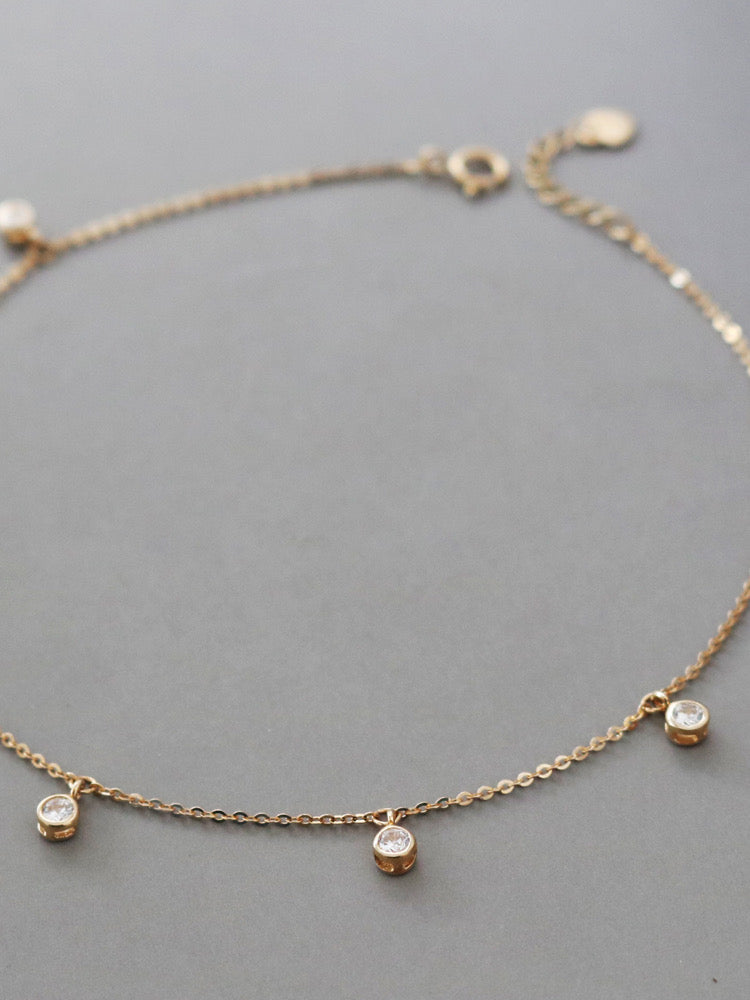 Hanging Bezel Bracelet/ Anklet