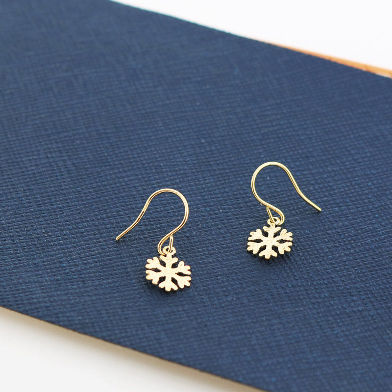 Mirrored Snowflake Hook Earrings